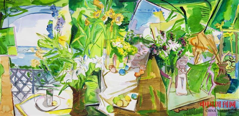 周剛水彩畫里的“乾坤”