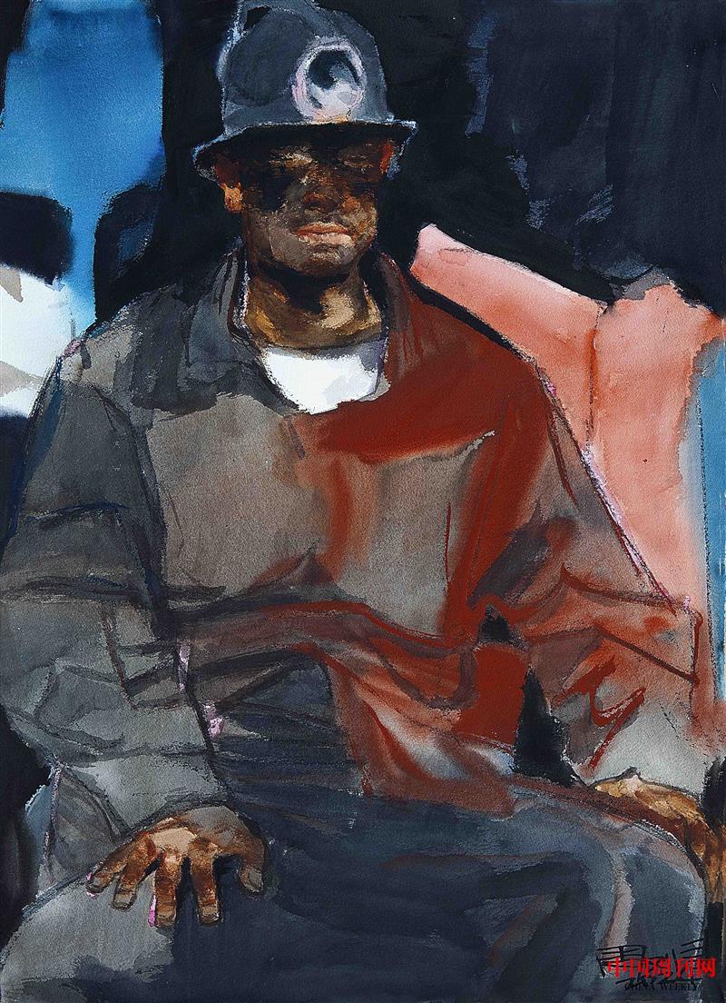 《等待下井閉目養神的礦工》105×75cm 2024年.jpg